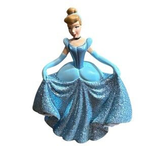 Disney‎ Store Cinderella Glitter Blue Gown Figurine Princess Decor